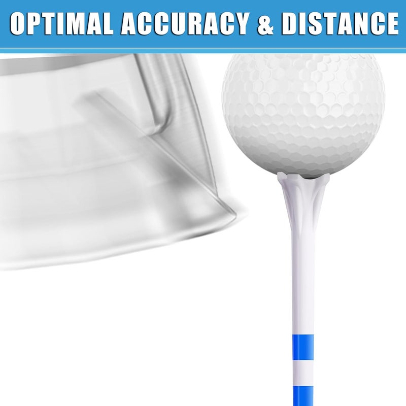 Champkey PRO 4-Prong Plastic Golf Tees 150 Pack - 70% Ball Contact Reduced for Less Friction and Maximum Distance Performance Golf Tees Plastic - Image 5